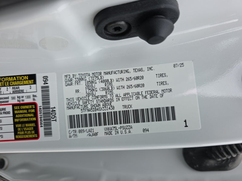2025 Toyota Tundra 4WD Platinum