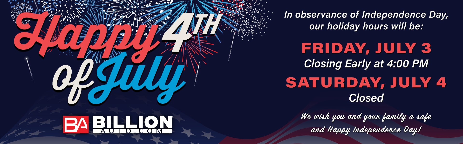 4TH OF JULY HOURS